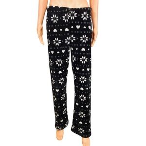 Rue21 Cozy Black White Fleecy Pajama Pants Womens Size Large